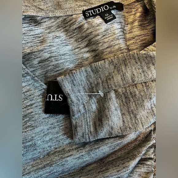 NWT John Paul Richards INC JPR Studio Metallic Ruched Silver Knit Medium - Picture 6 of 12